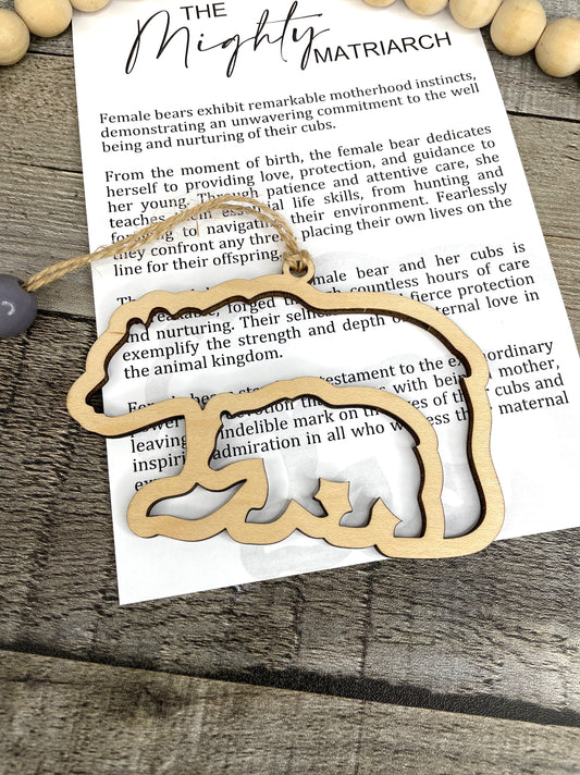 Mama Bear Ornament - Story of The Mighty Matriarch