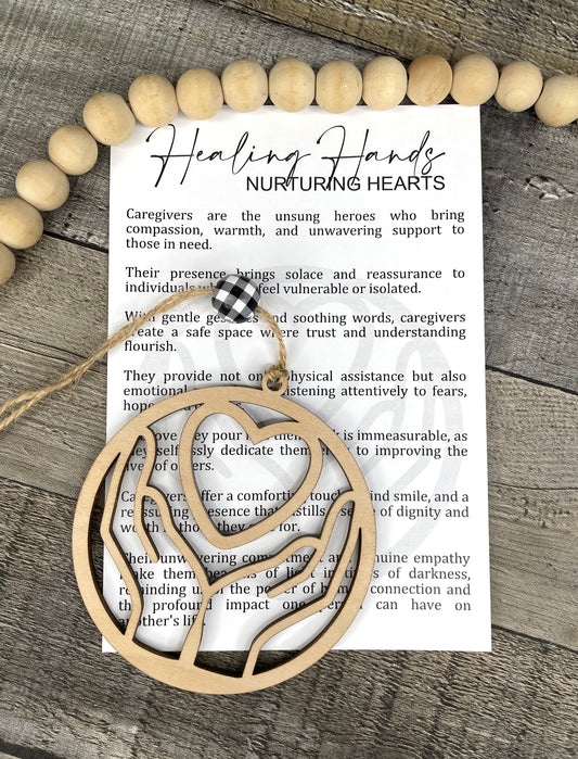 Caregiver Ornament - Story of Healing Hands Nurturing Hearts