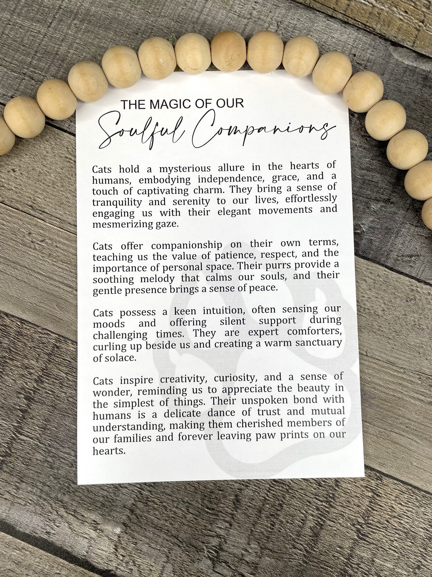 Cat Paw Ornament - Story of The Magic of Our Soulful Companions