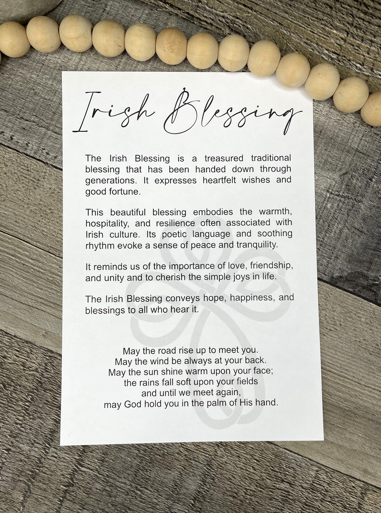 Cross Ornament - Story of the Irish Blessing