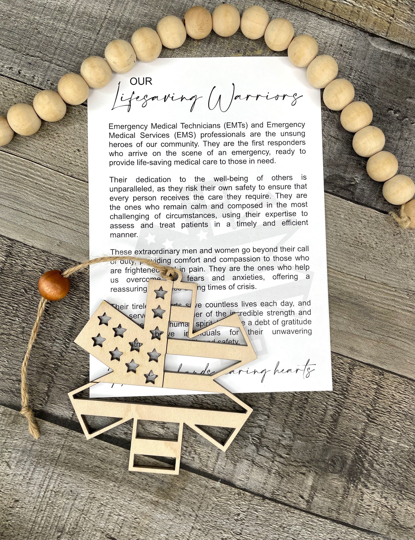 EMS or EMT Ornament - Story of Our Lifesaving Warriors