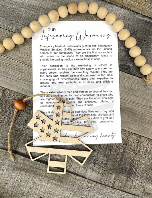 EMS or EMT Ornament - Story of Our Lifesaving Warriors