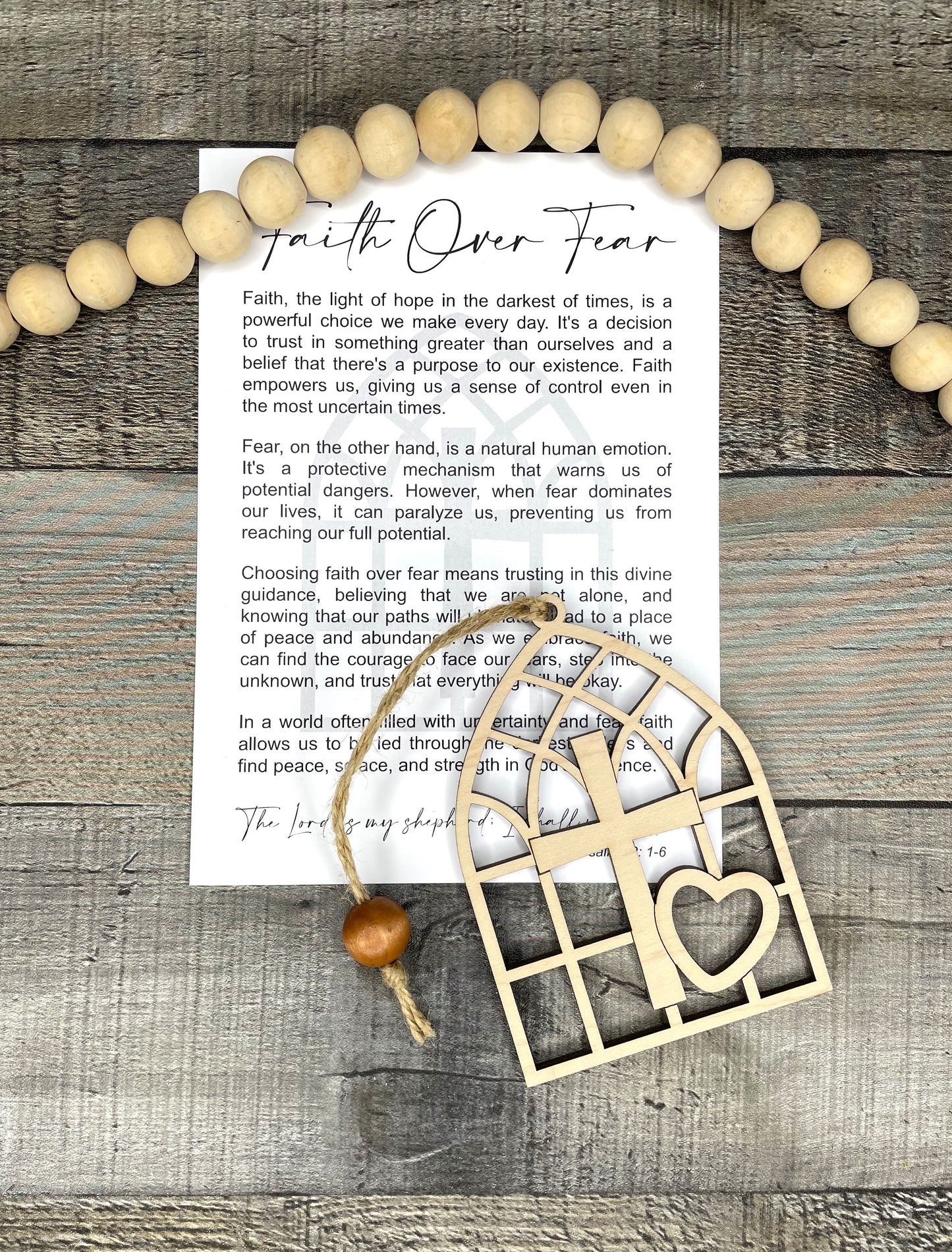 Cathedral Ornament - Story of Faith Over Fear; Psalm 23:1-6