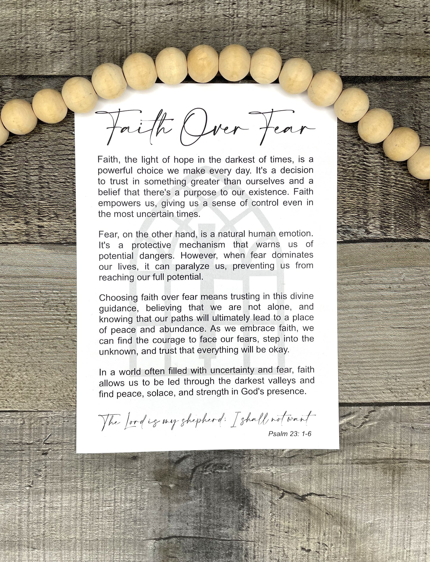 Cathedral Ornament - Story of Faith Over Fear; Psalm 23:1-6