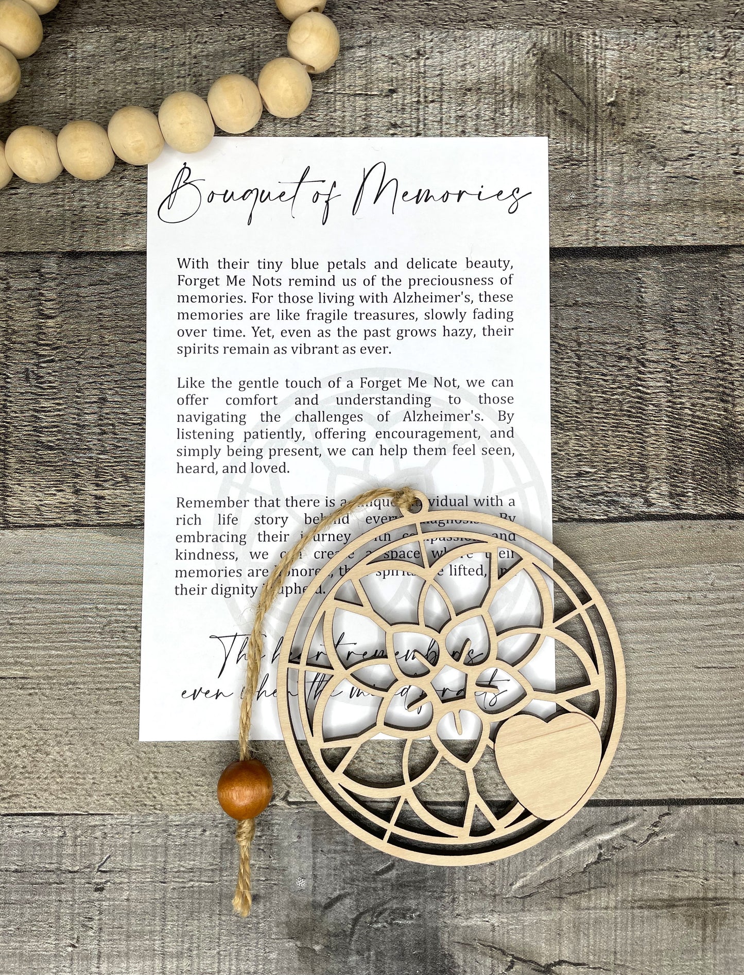 Forget Me Not Flower Ornament - Story of Bouquet of Memories