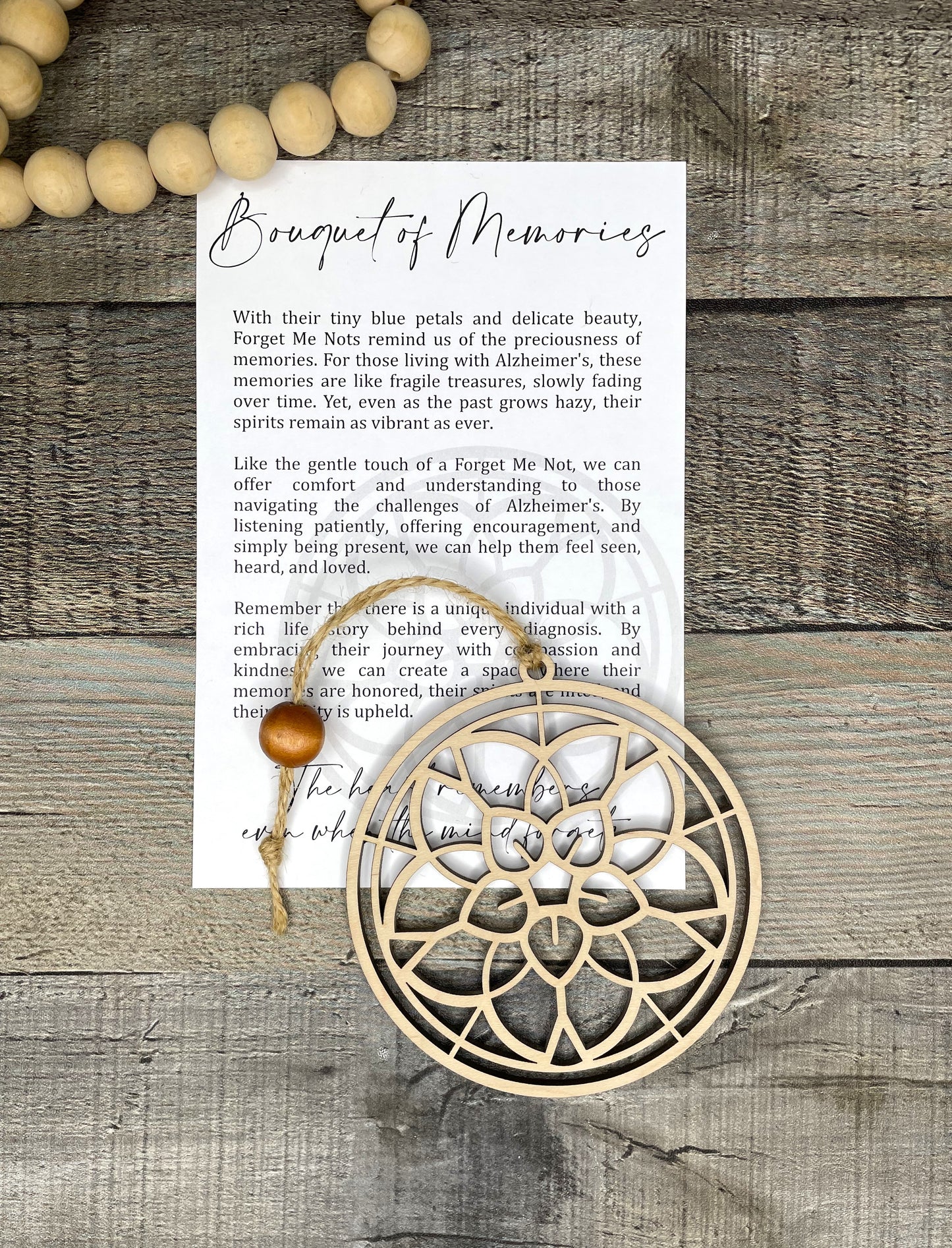 Forget Me Not Flower Ornament - Story of Bouquet of Memories