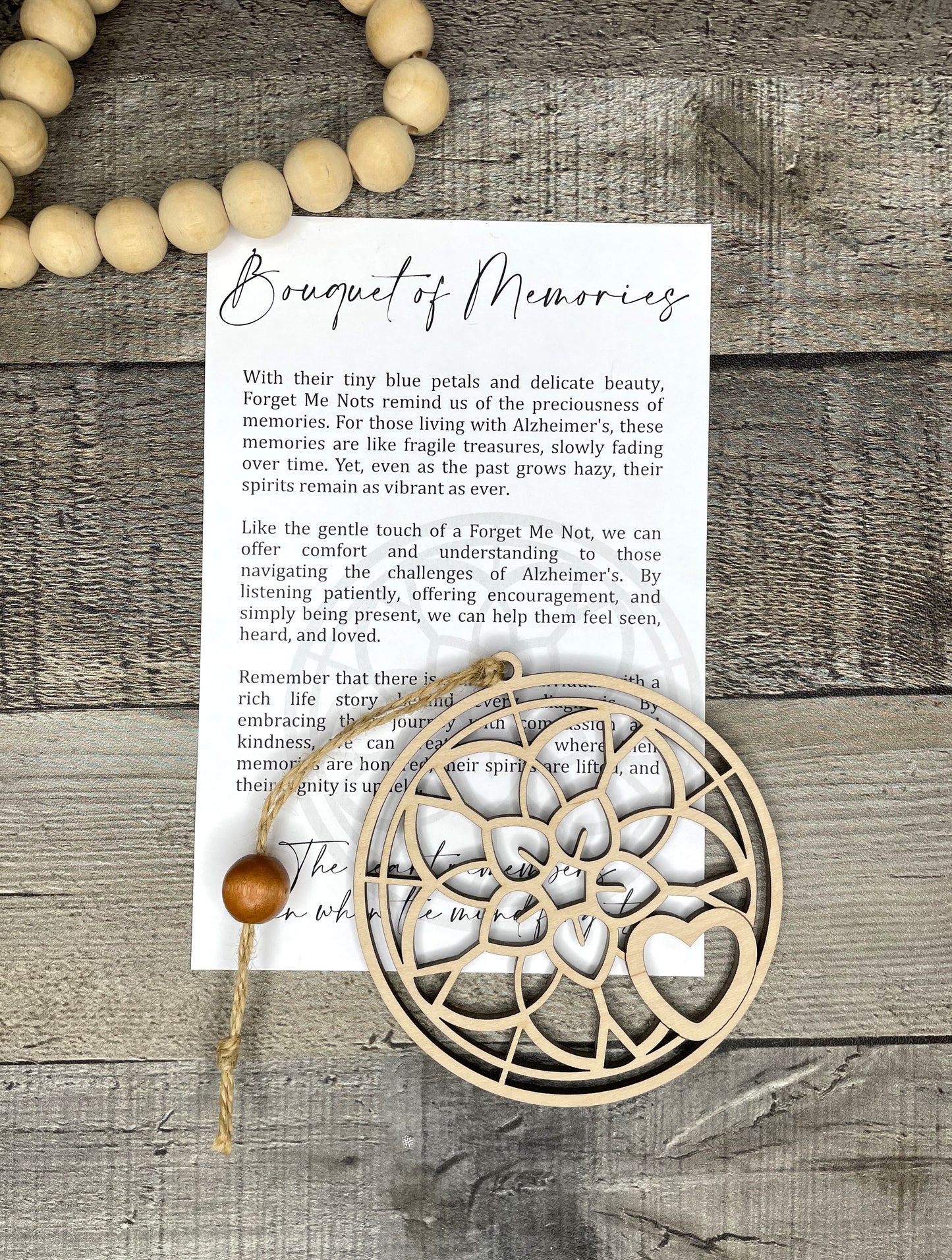 Forget Me Not Flower Ornament - Story of Bouquet of Memories