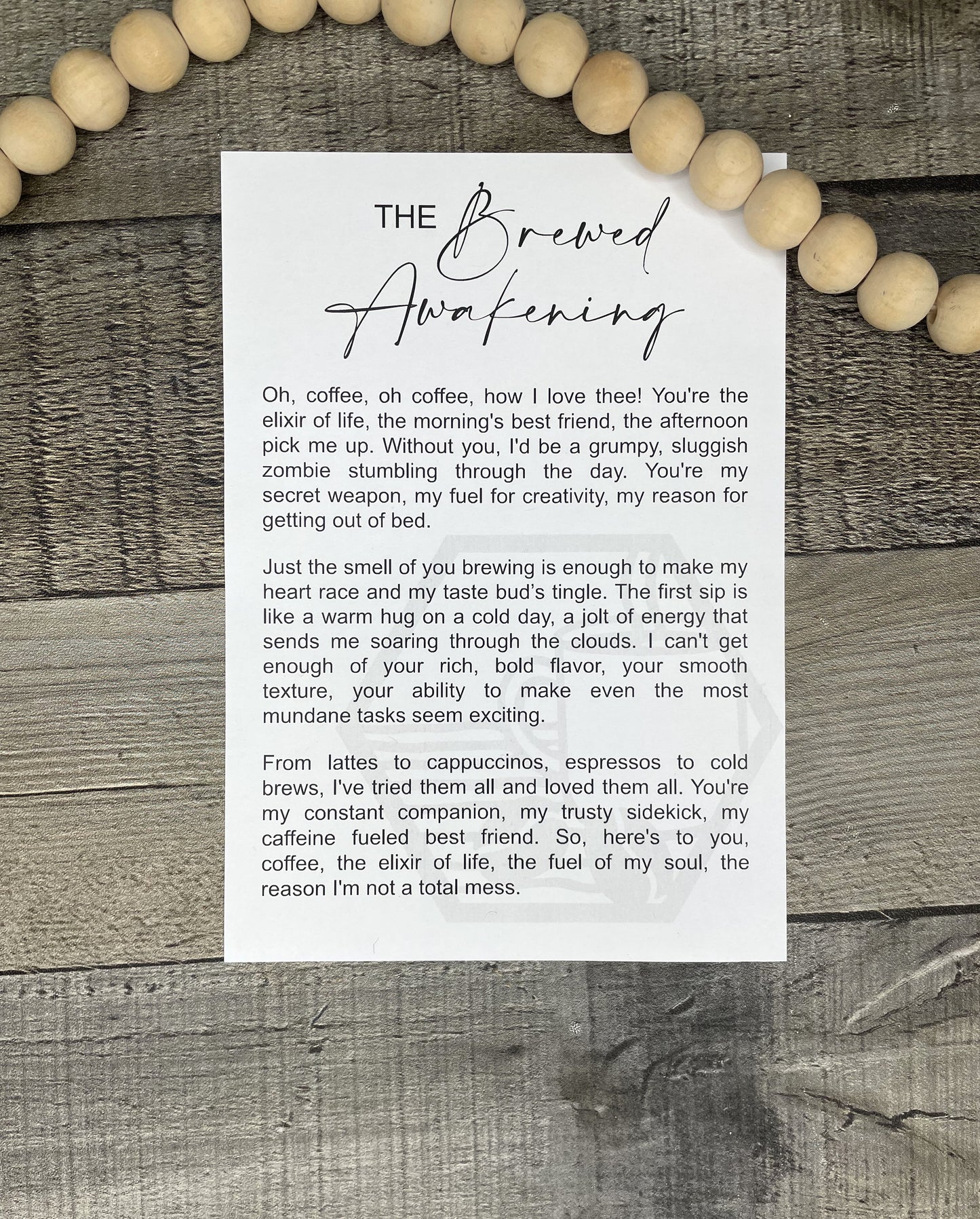Coffee Lover Ornament - Story of The Brewed Awakening