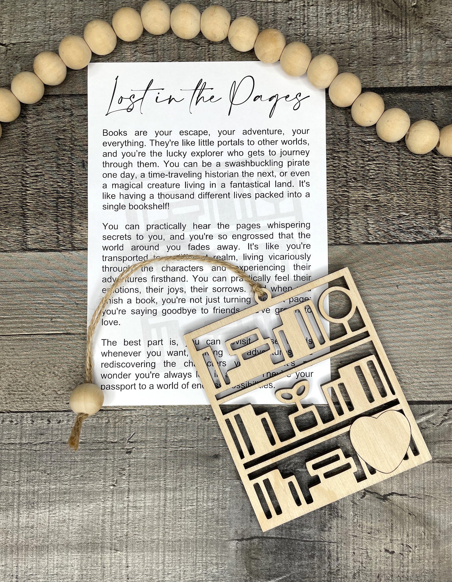 Book Lover Ornament - Story of Lost in the Pages