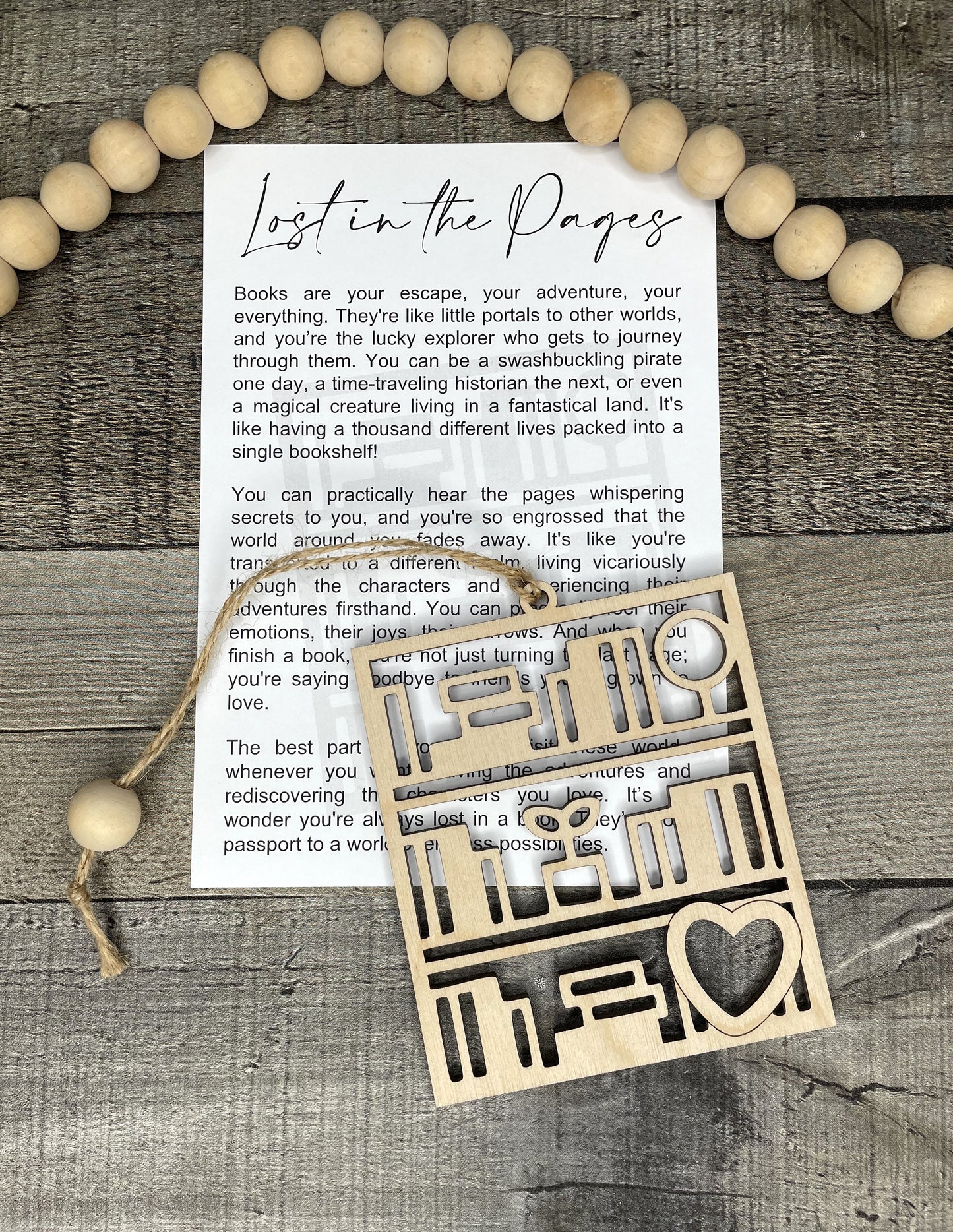 Book Lover Ornament - Story of Lost in the Pages