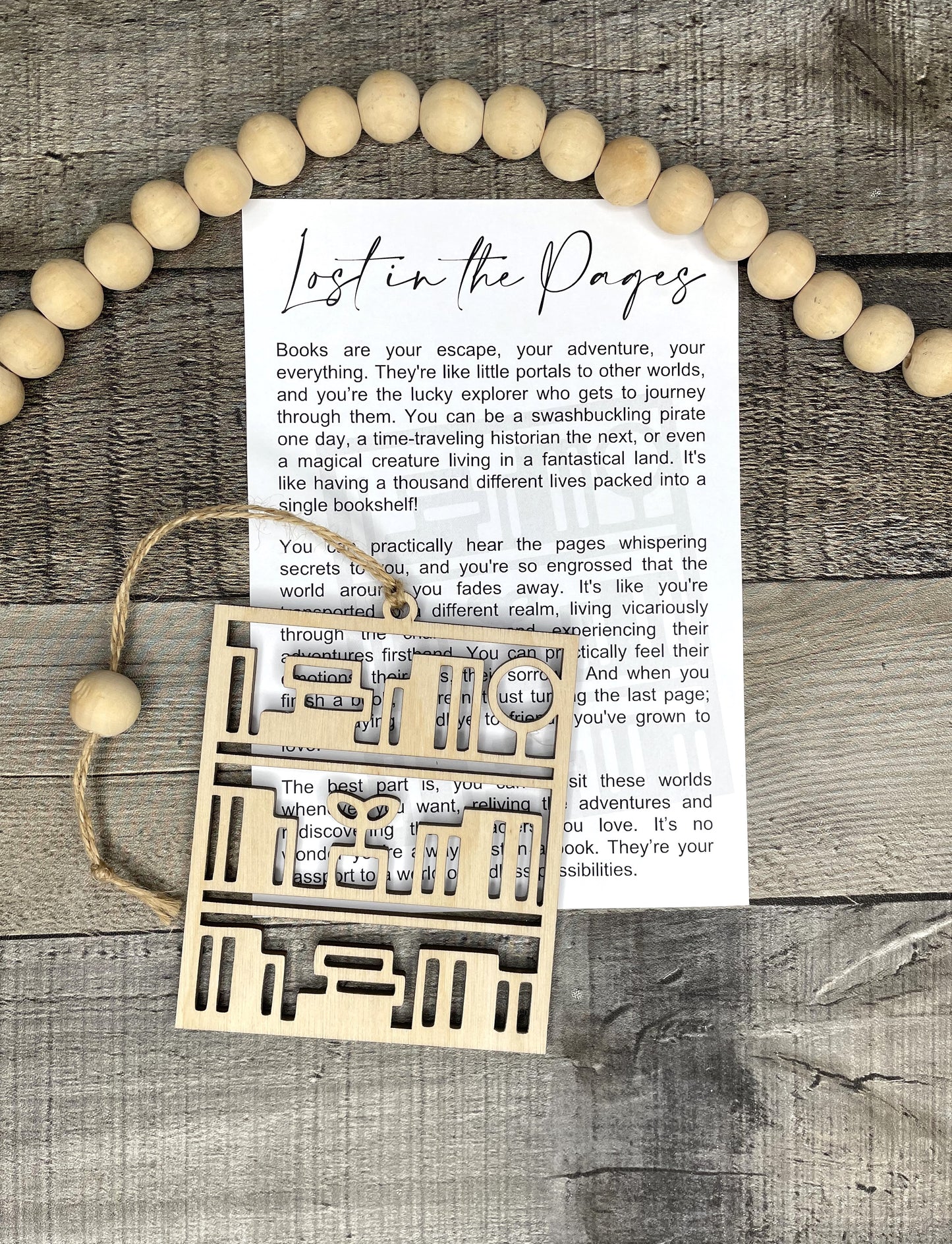 Book Lover Ornament - Story of Lost in the Pages