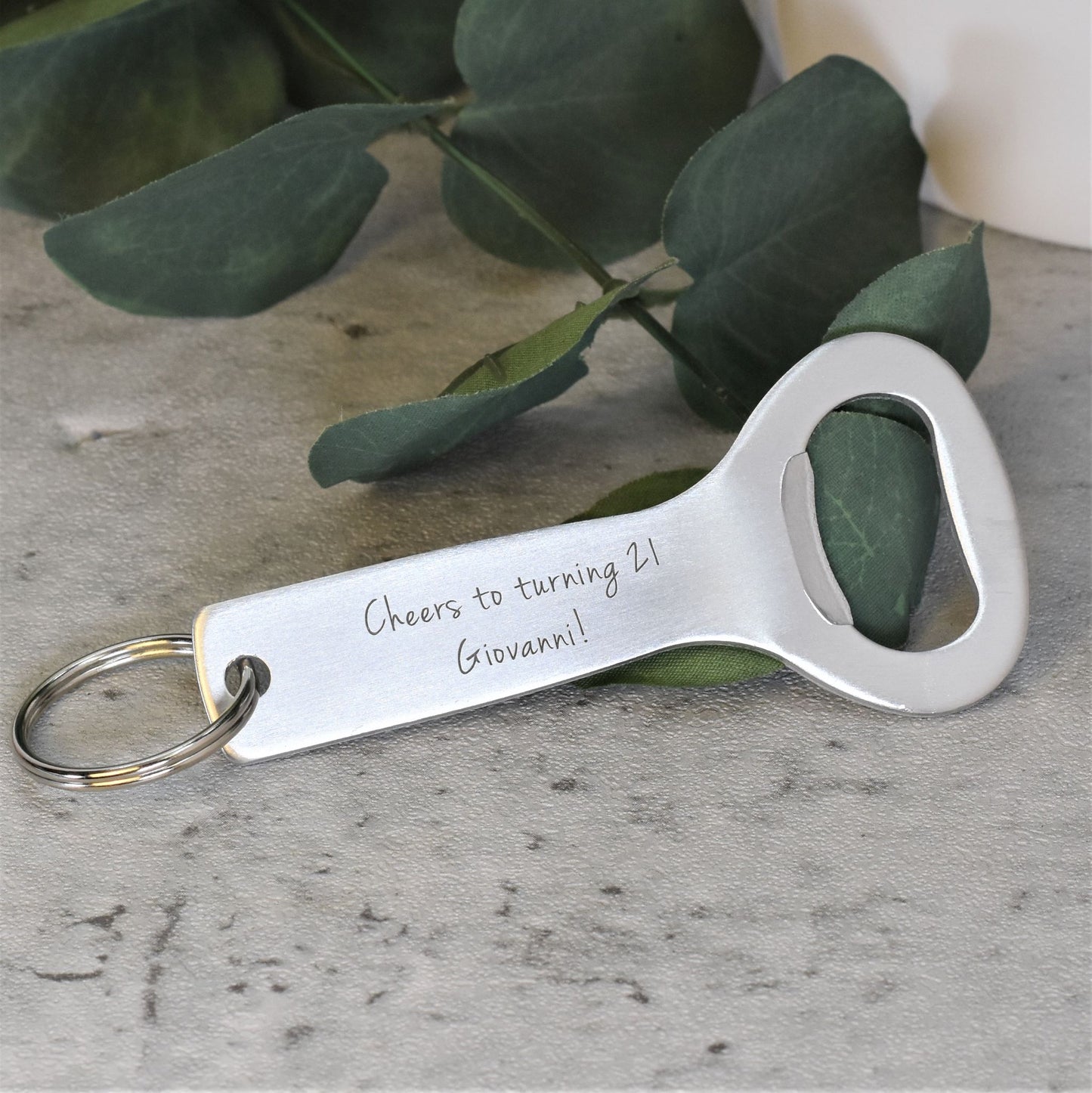 Bottle Opener Keychain with Custom Engraving