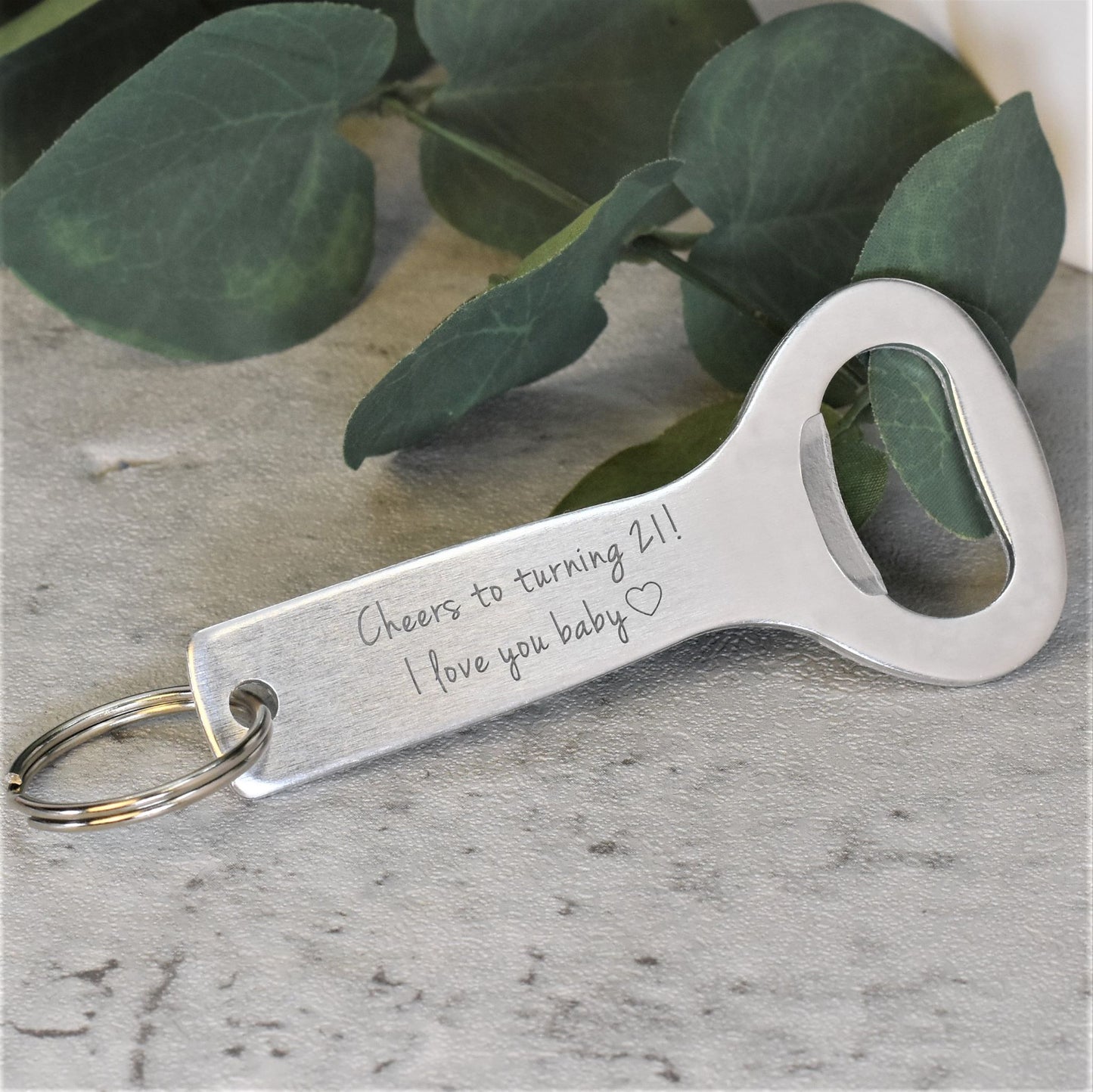 Bottle Opener Keychain with Custom Engraving