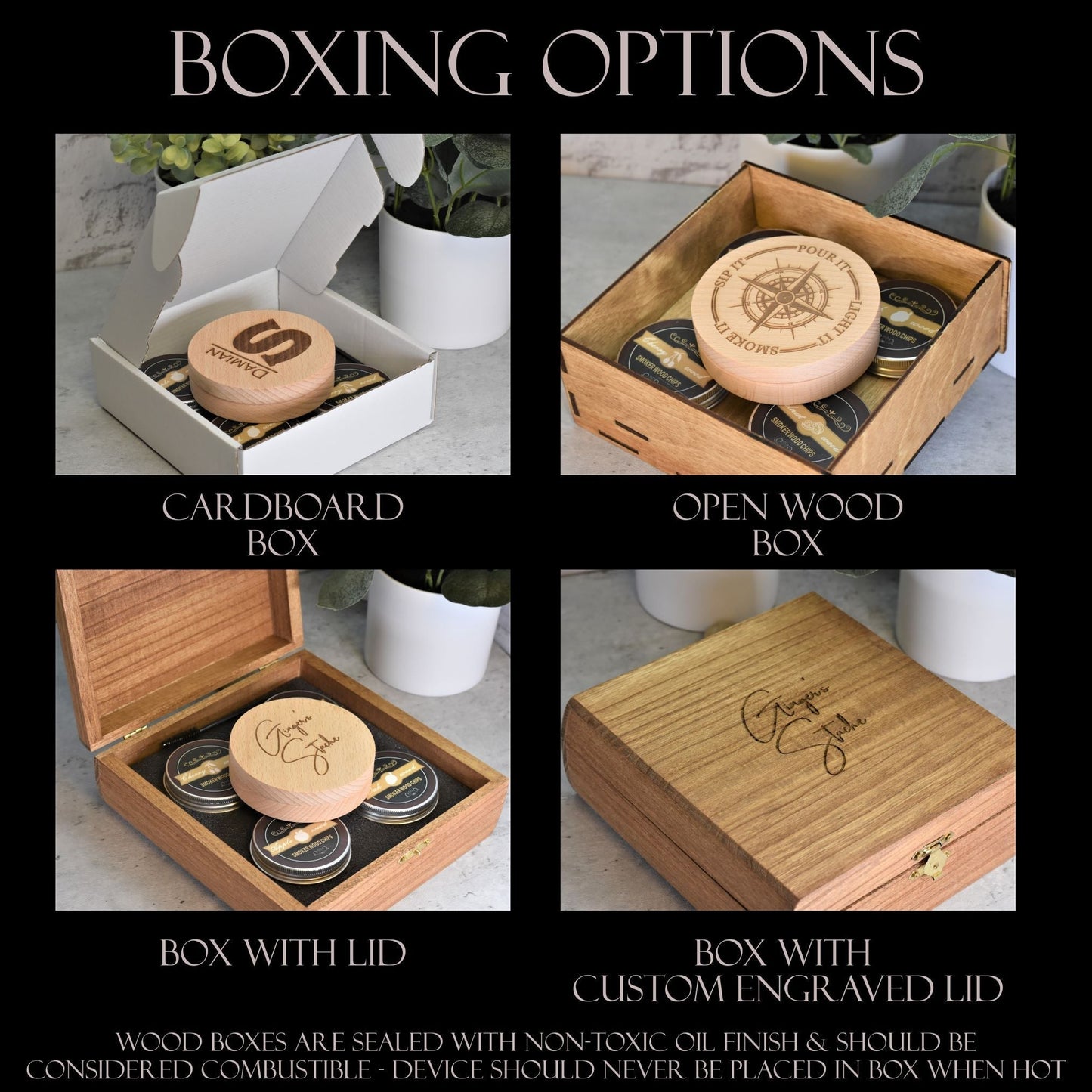 Bourbon Smoking Kit - Custom Engraved Logo or Design