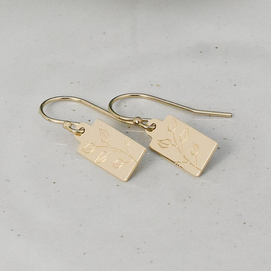 Small Leaves Earrings - Gold or Silver