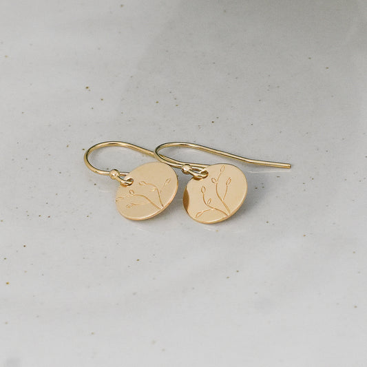 Petite Leaves Earrings - Gold or Silver