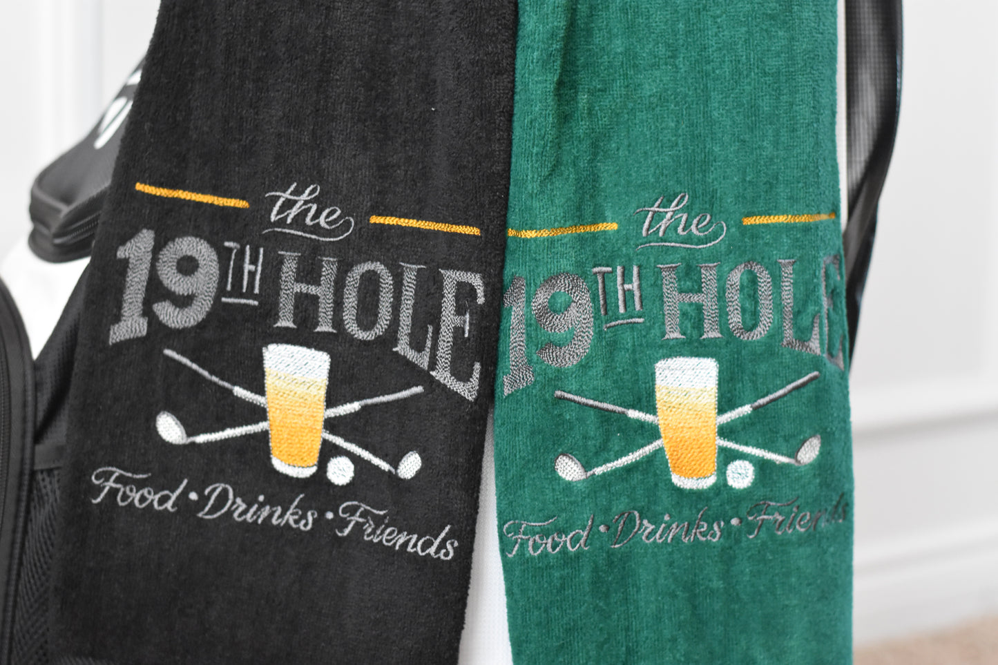 The 19th Hole Embroidered Golf Towel - Custom Design