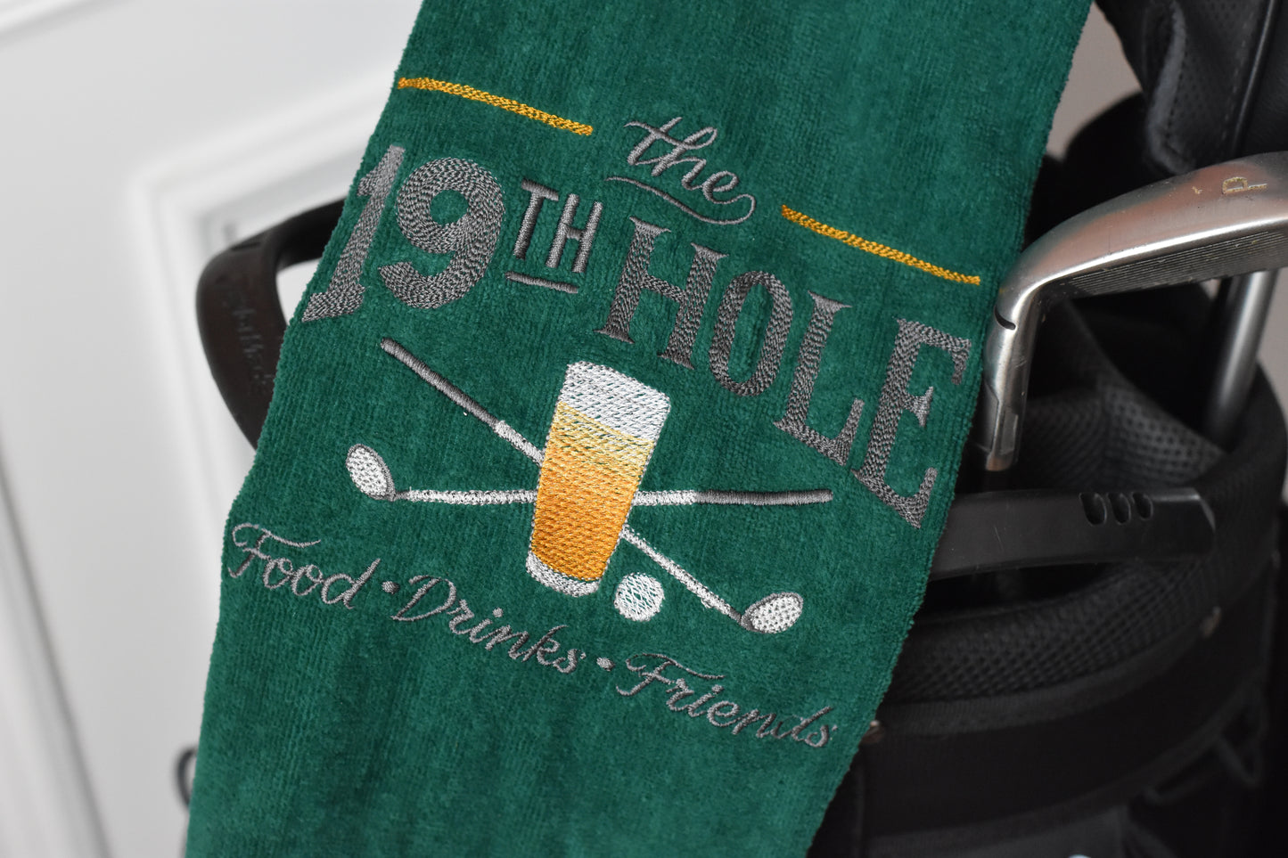 The 19th Hole Embroidered Golf Towel - Custom Design