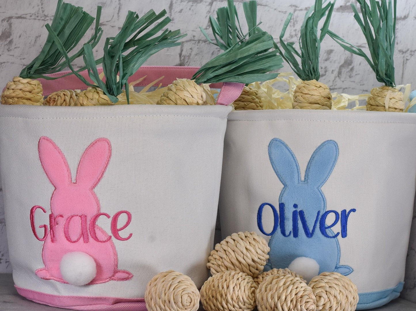 Personalized Easter Basket - Embroidered Name