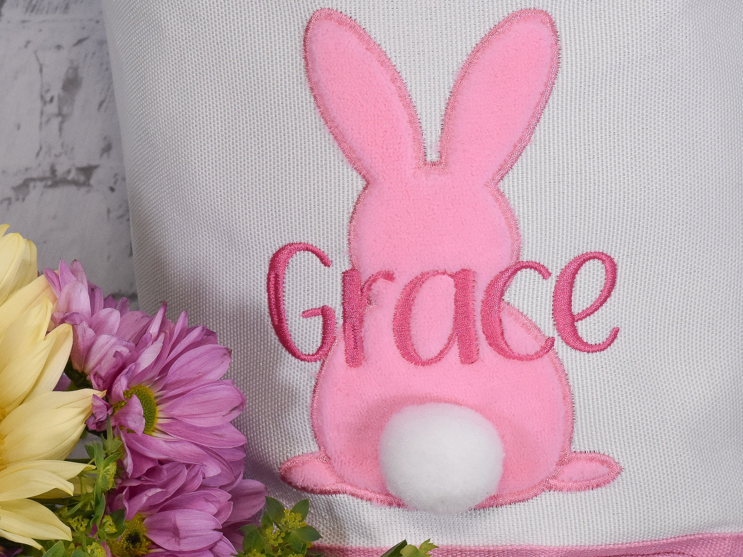 Personalized Easter Basket - Embroidered Name