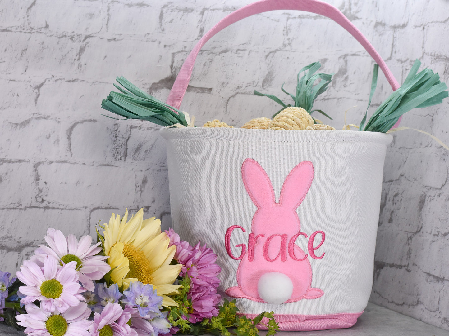 Personalized Easter Basket - Embroidered Name