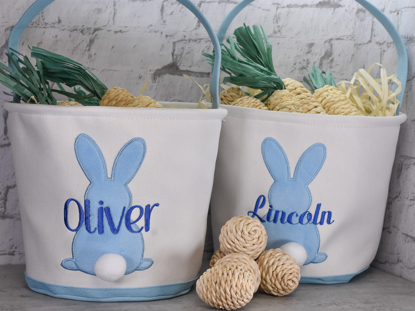 Personalized Easter Basket - Embroidered Name