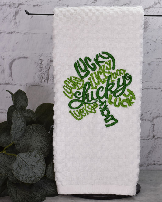 Lucky Clover Towel - Embroidered