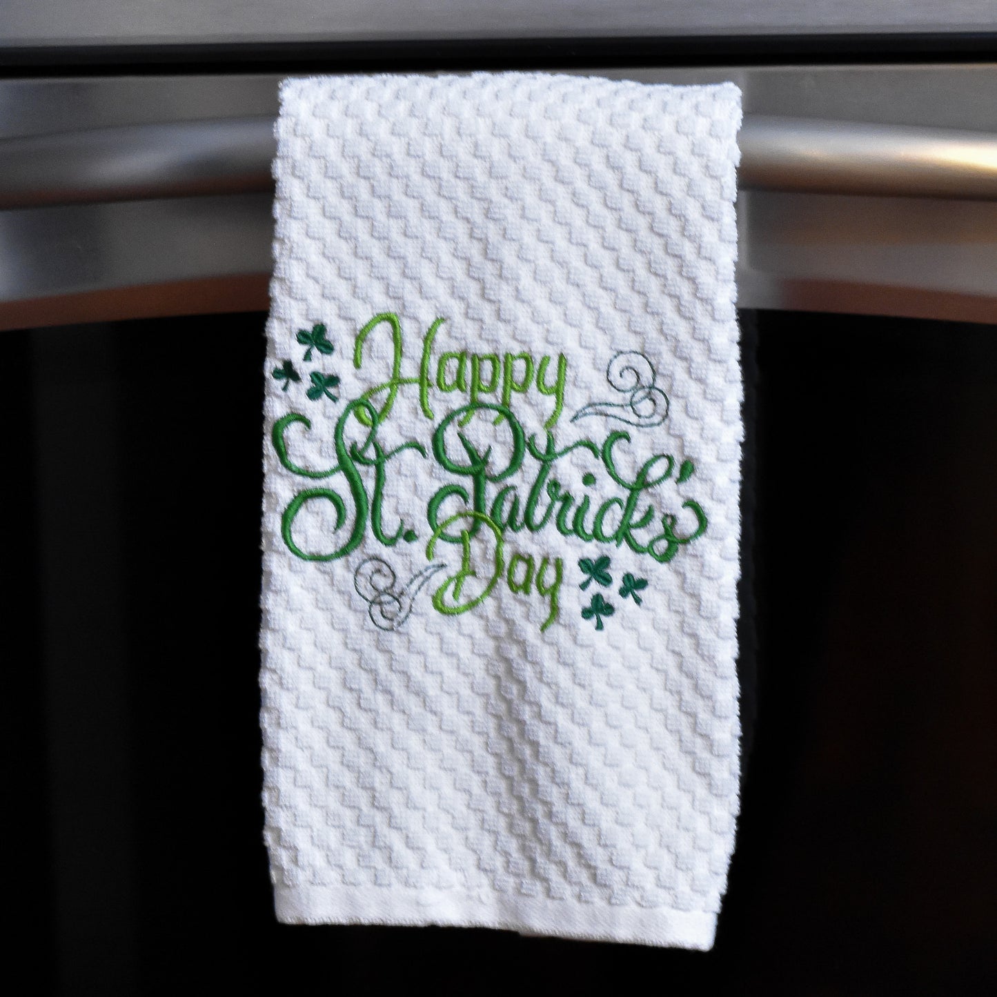 Happy St. Patrick's Day Towel - Embroidered