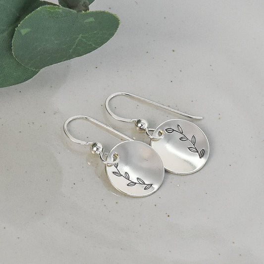Symmetrical Vine Earrings - Sterling Silver