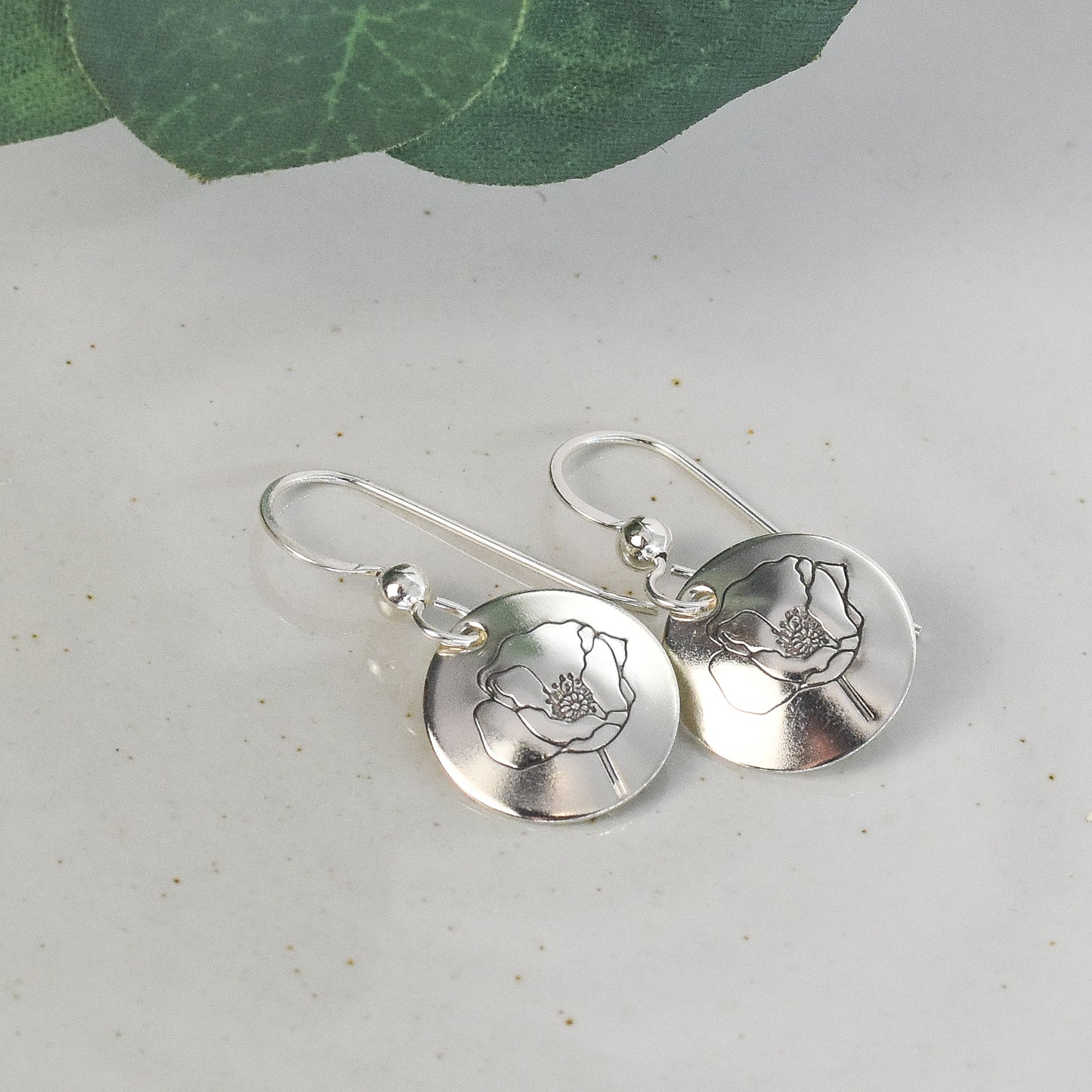 Mr. Poppy Earrings - August Birth Month Flower