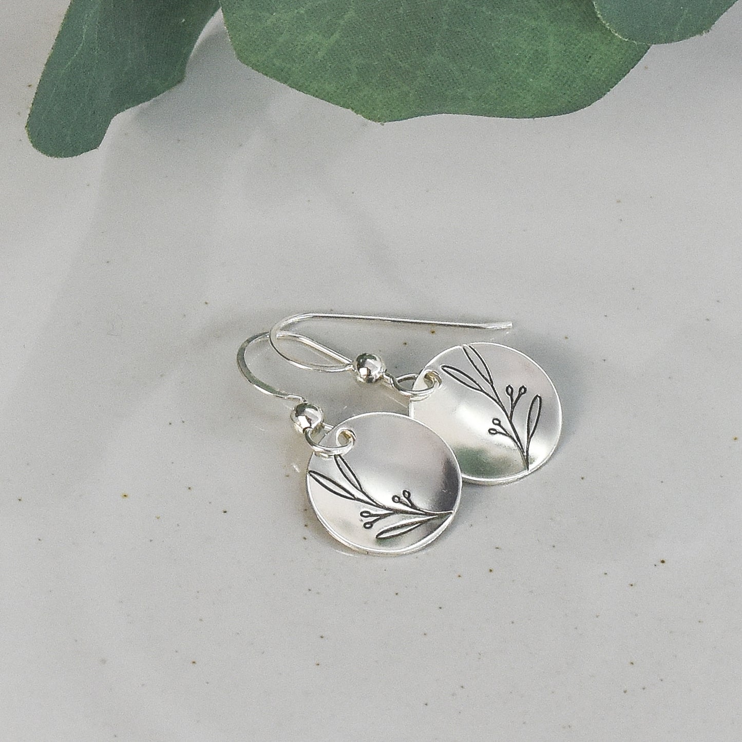 Berry Branch Earrings - Sterling Silver
