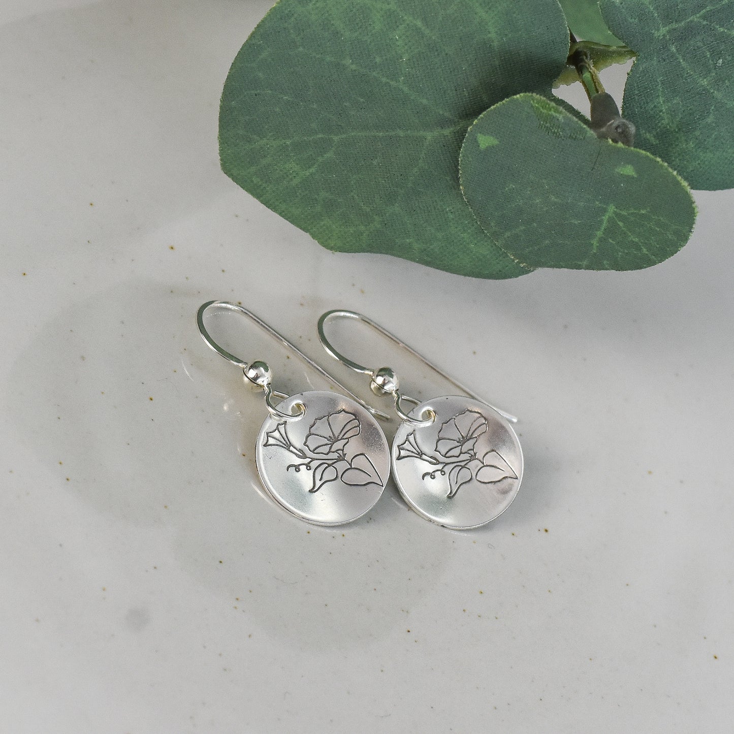 Morning Glory Earrings - September Birth Month Flower