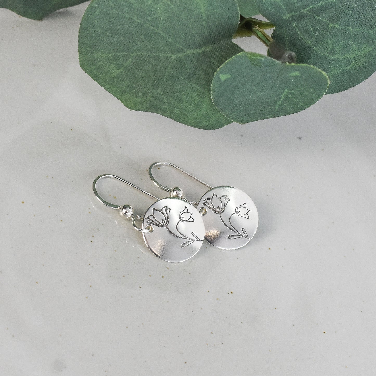 Bluebell Flower Earrings - Sterling Silver