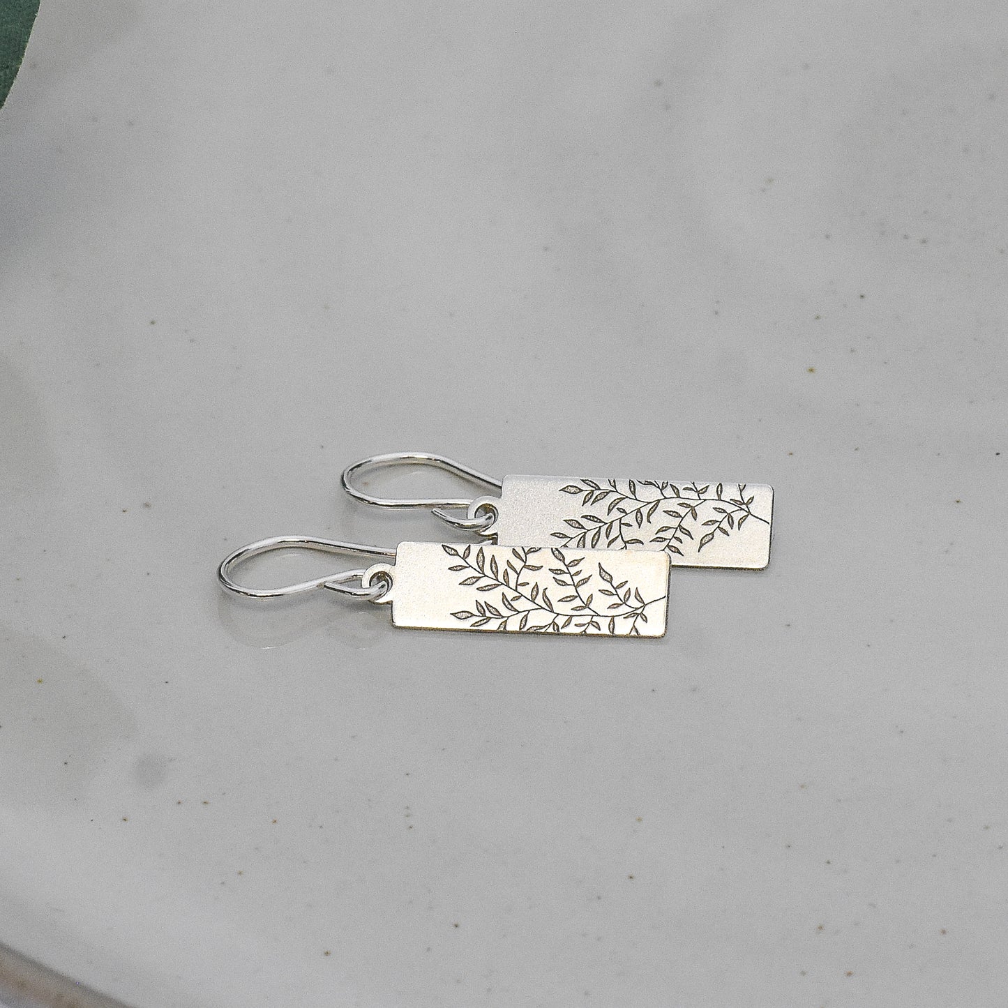 Petite Leaves Earrings - Rectangle