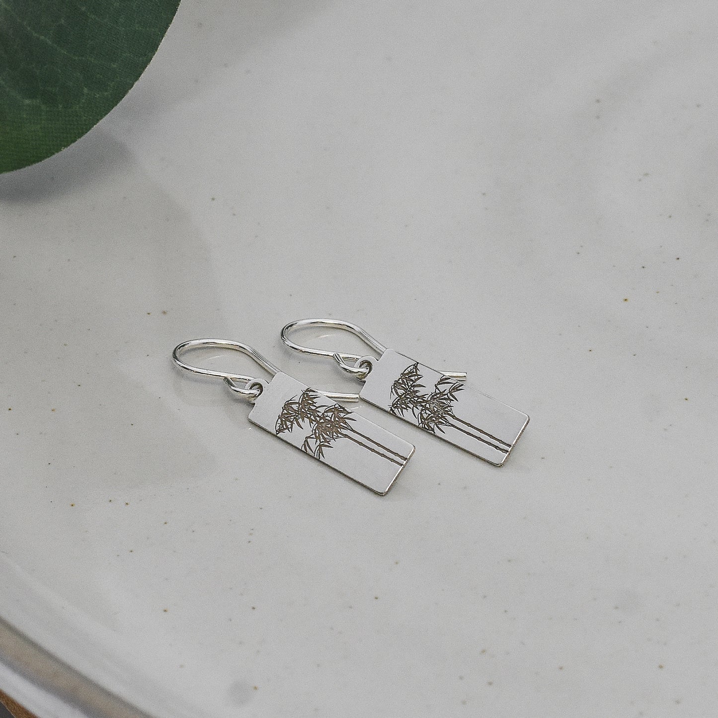 Bamboo Tree Earrings - Rectangle