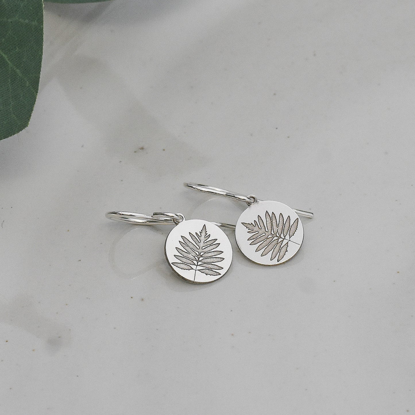 Tropical Fern Leaf Earrings