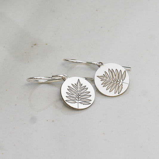 Tropical Fern Leaf Earrings