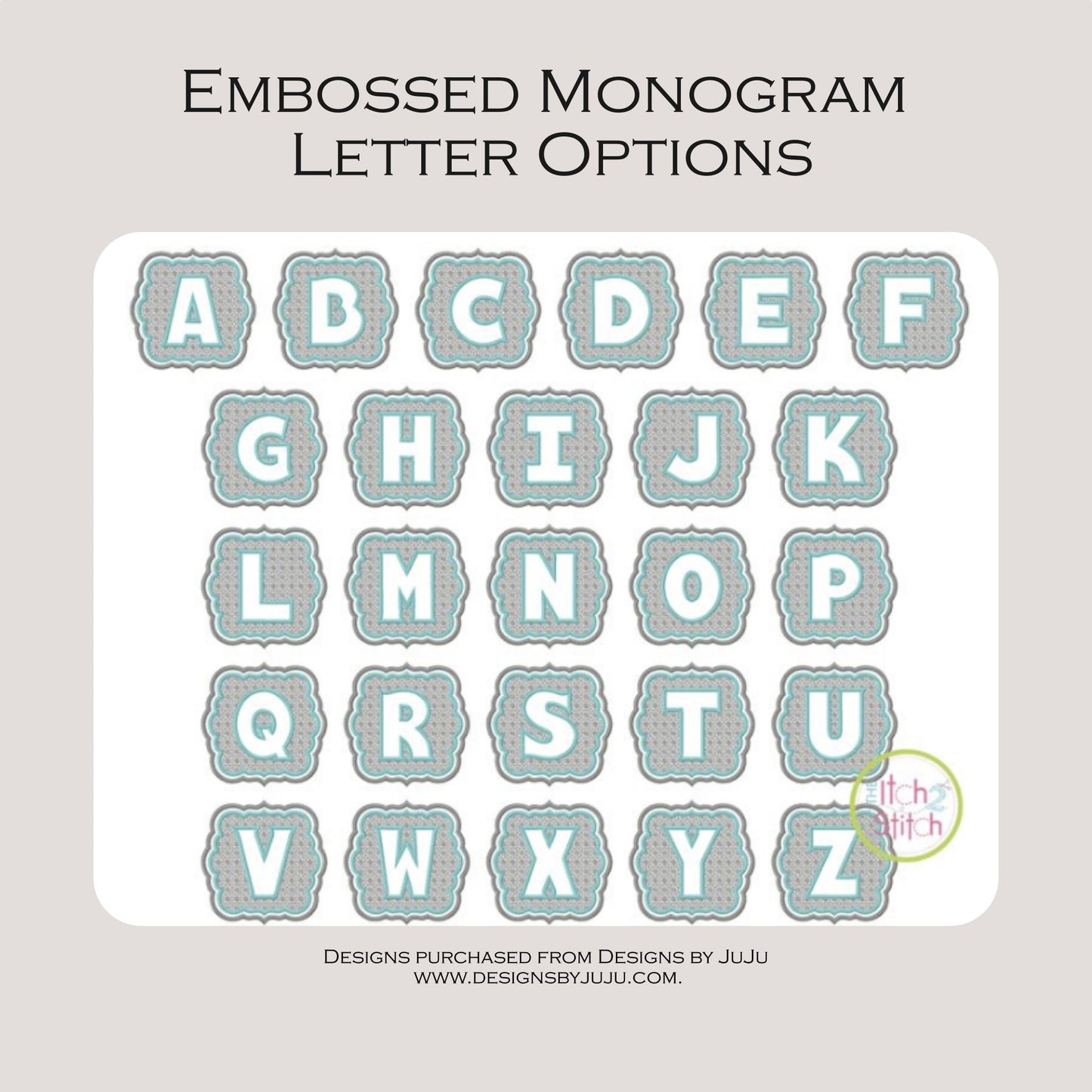 Embossed Monogram Towels - Embroidered Initials