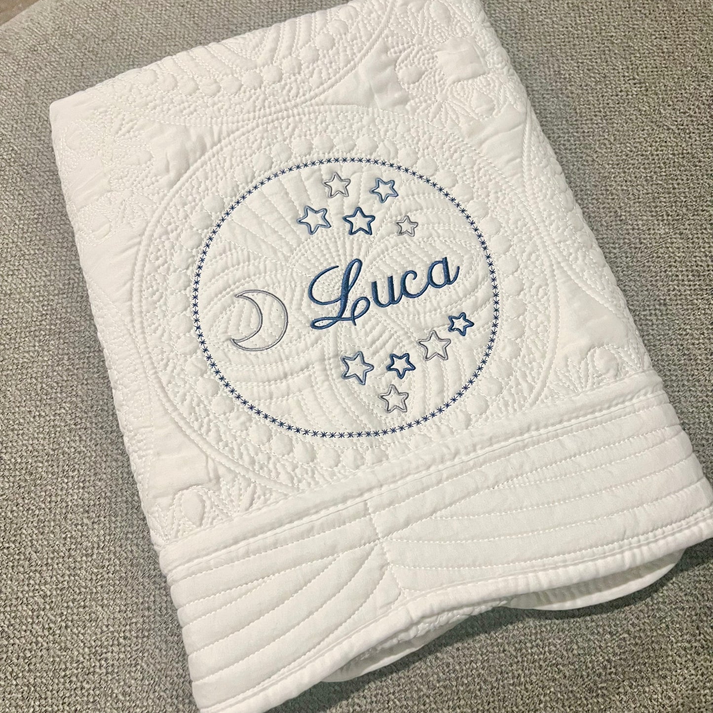 Heirloom Embroidered Baby Quilt
