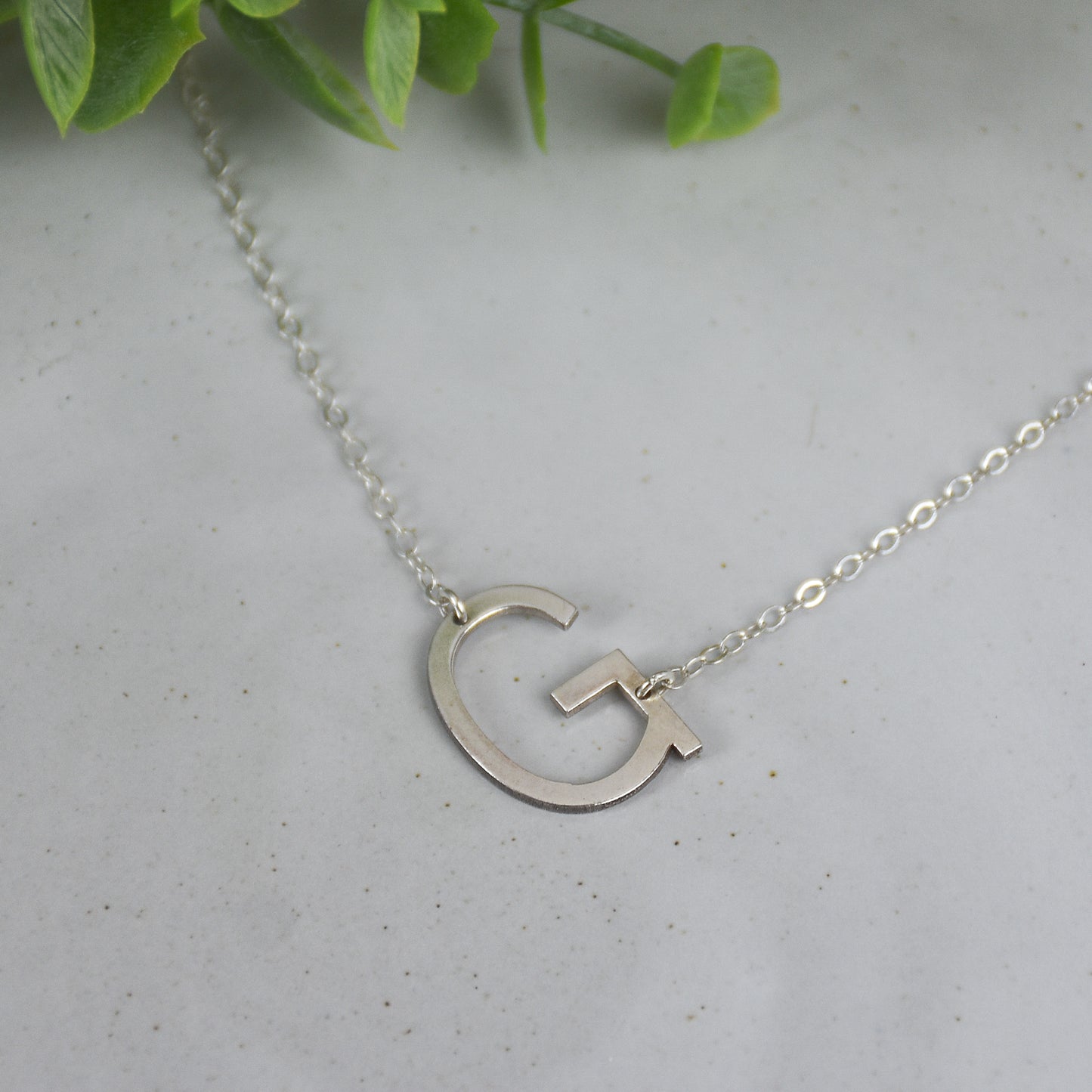 Initial Laser Cut - Sterling Silver Necklace