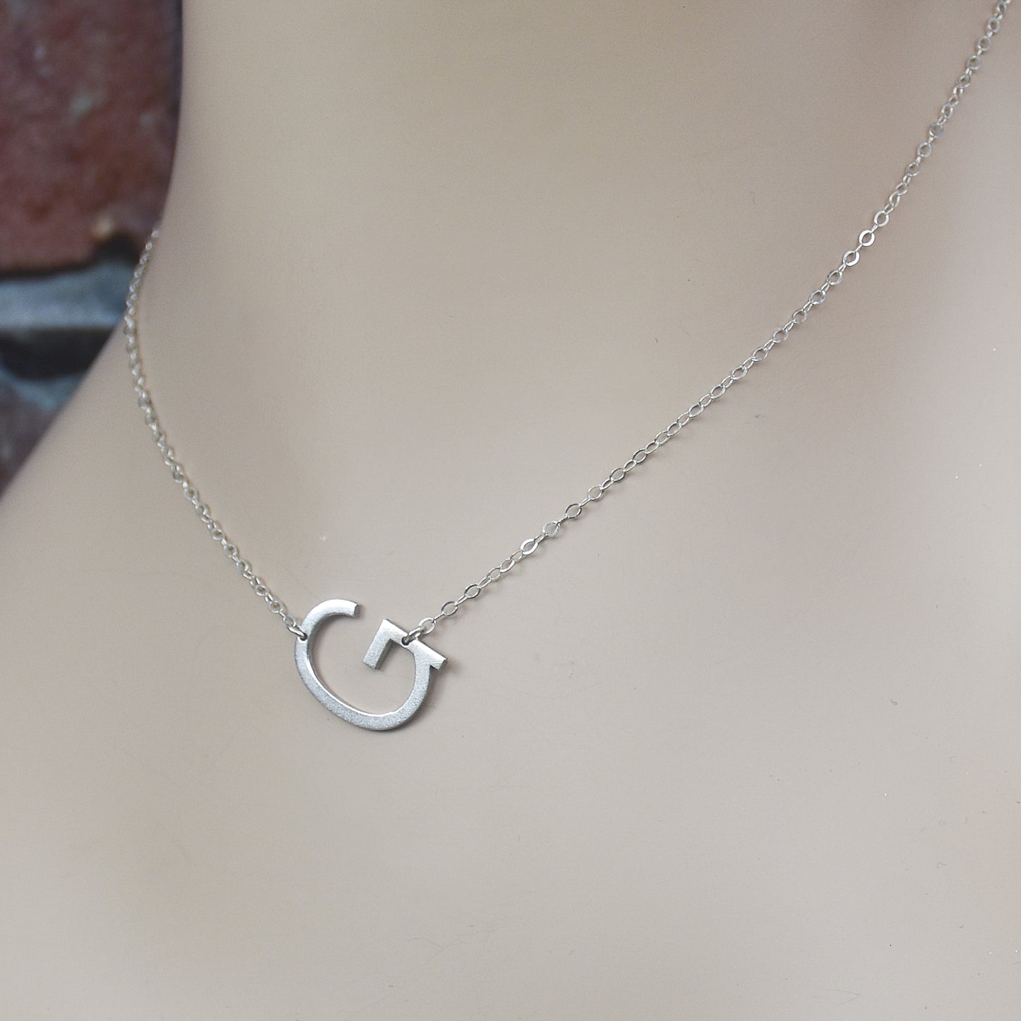 Initial Laser Cut - Sterling Silver Necklace