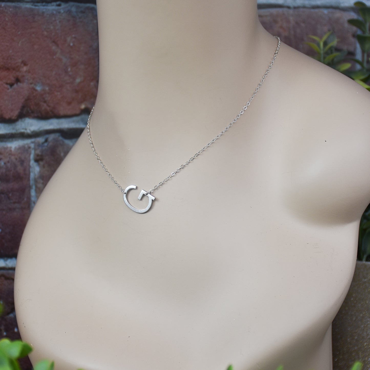 Initial Laser Cut - Sterling Silver Necklace