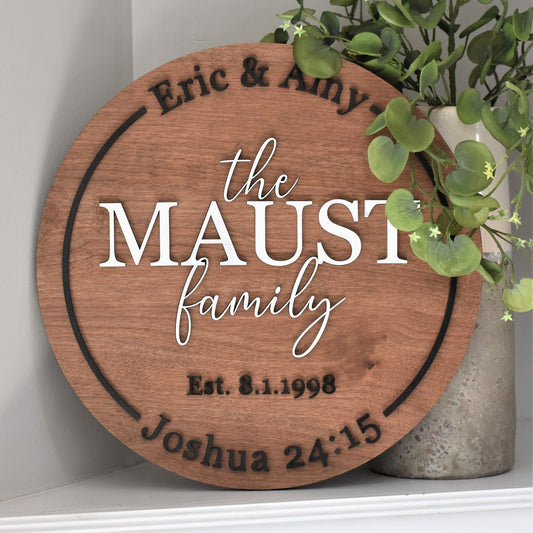 Round Wall Sign with Custom Design