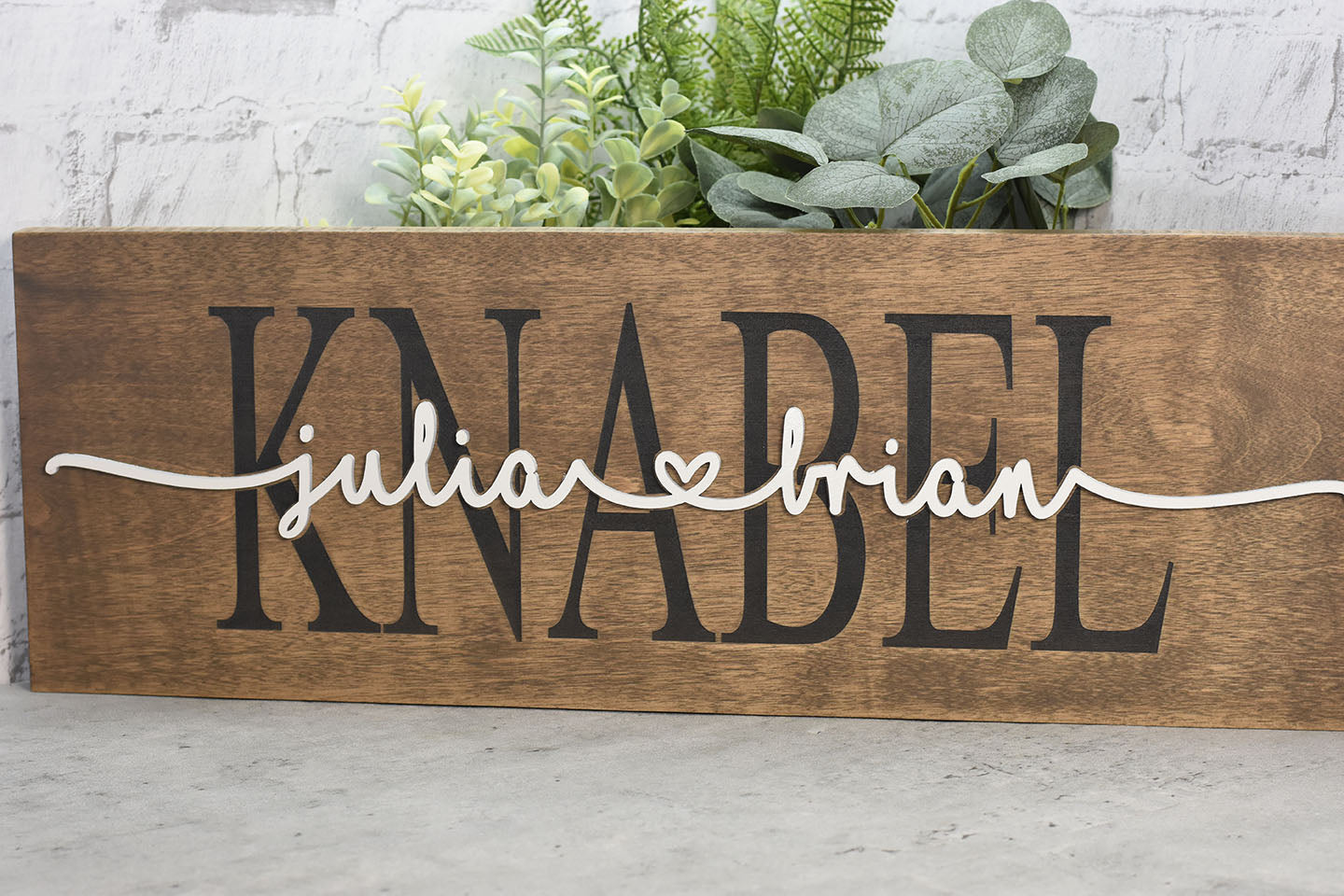 Mantel Sign with Custom Design