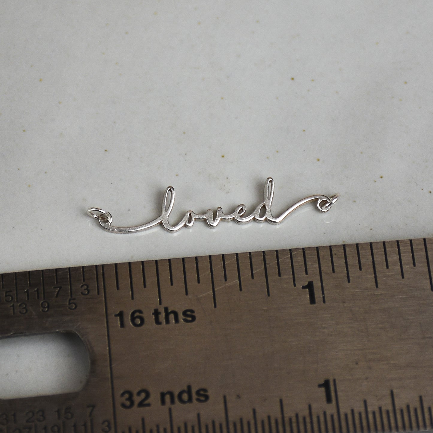 Laser Cut Name Or Word Link - Sterling Silver Charm