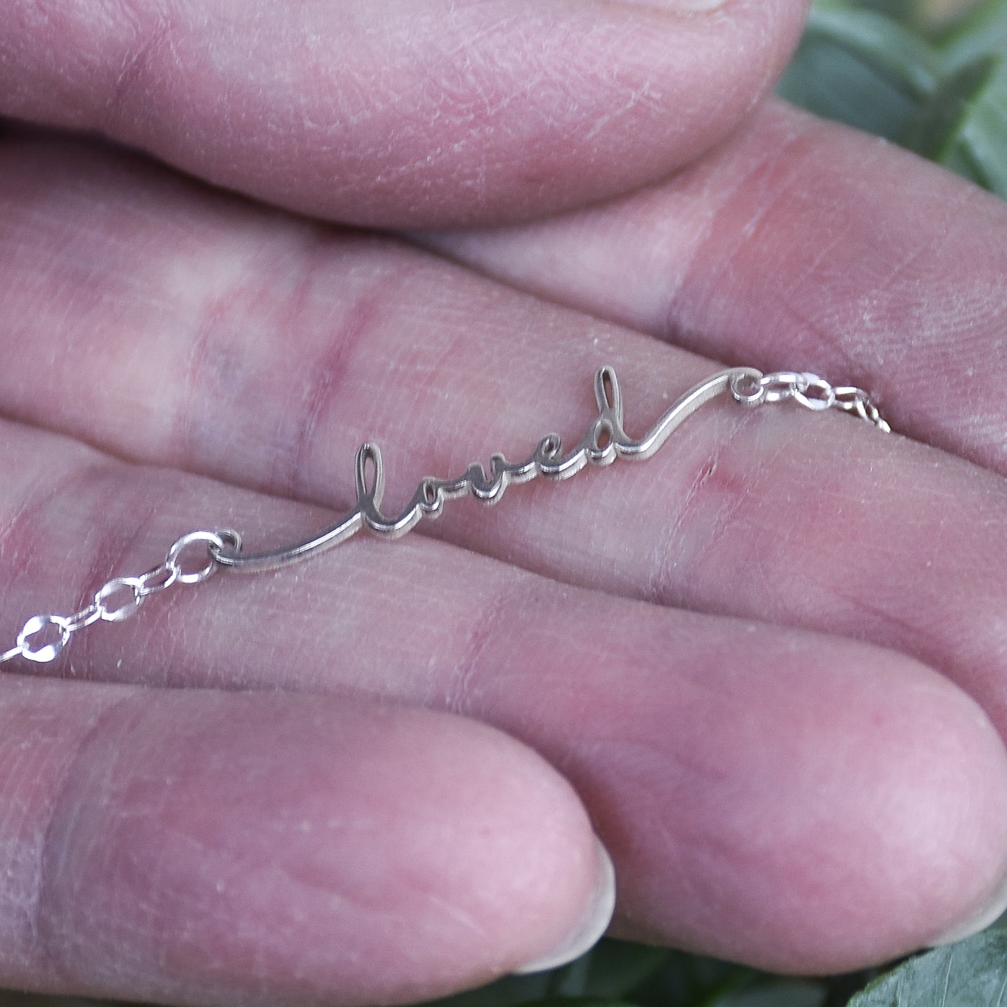 Laser Cut Name Or Word Link - Sterling Silver Charm