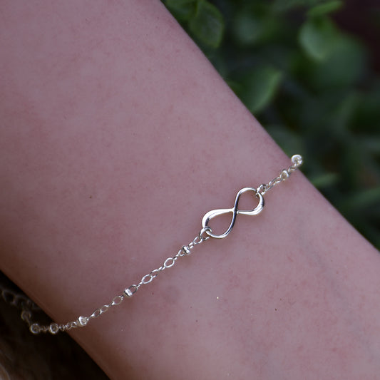 Infinity Link Bracelet - Sterling Silver