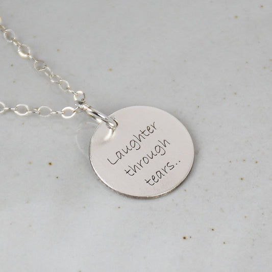 Magnolia Flower Sterling Silver Necklace - Personalization Optional