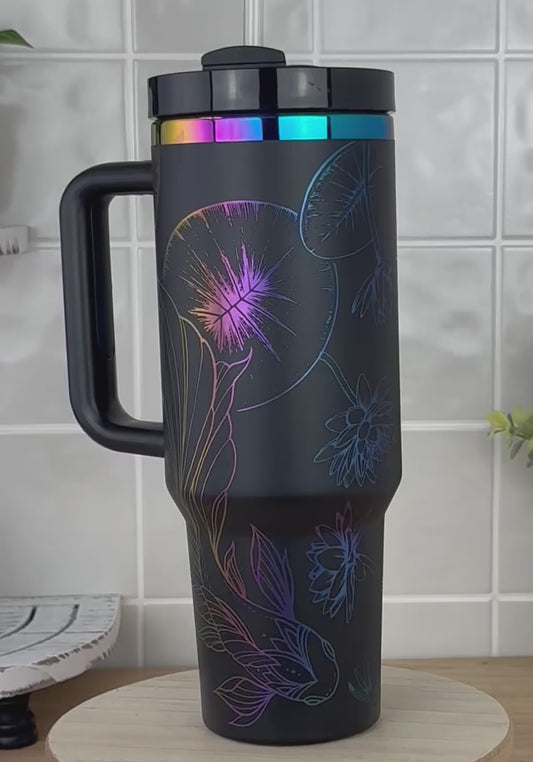 Koi Fish Engraved 40oz Tumbler