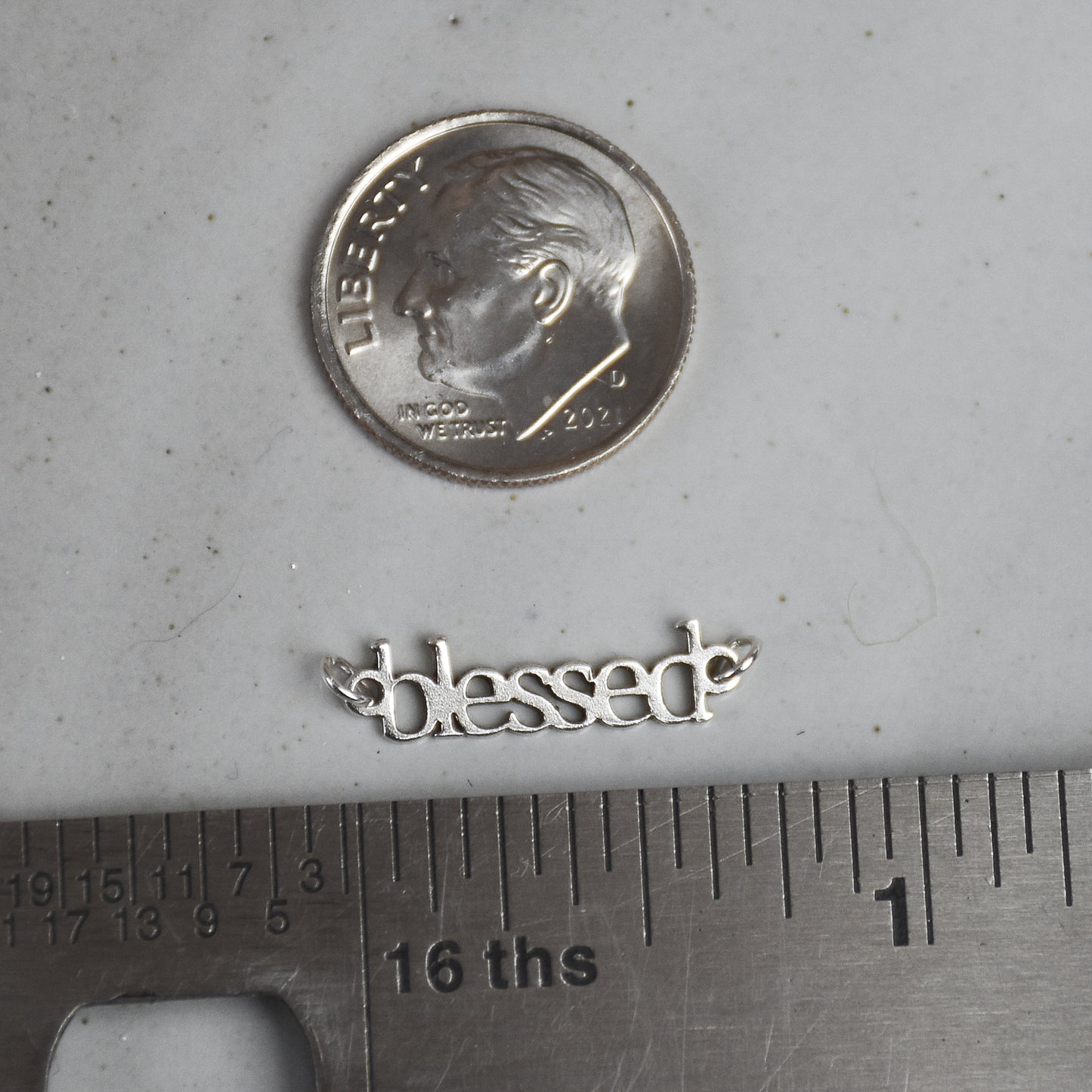 Custom Laser Cut Connector - Sterling Silver Charm